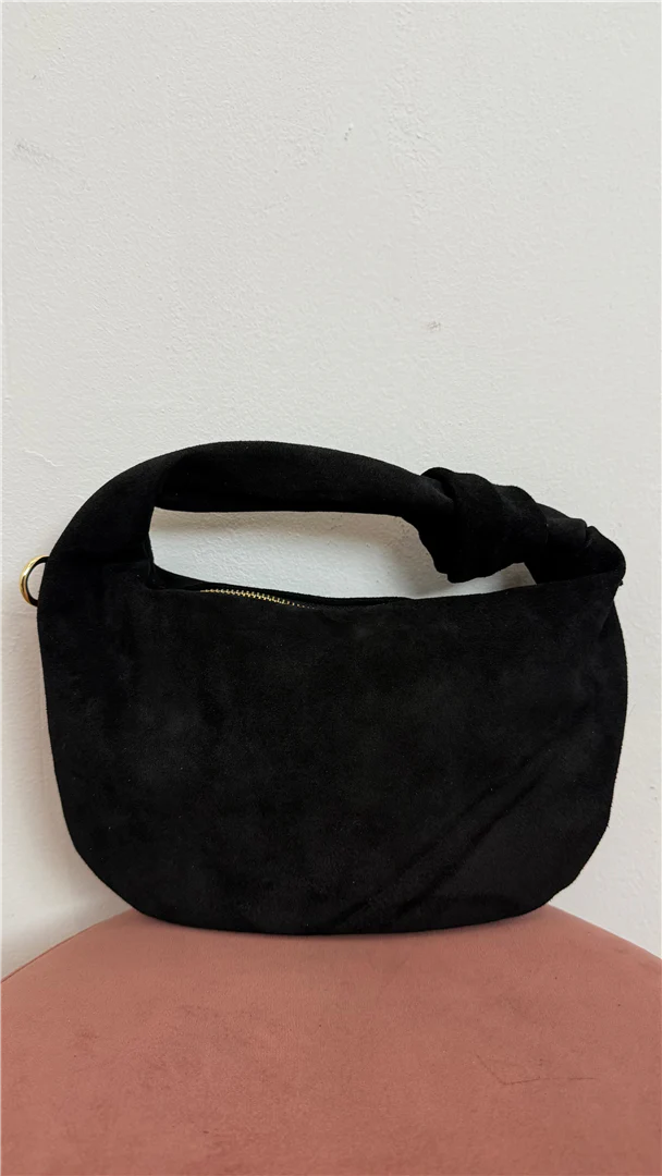 Borsa Luna Nodo In Camoscio Con Tracolla Lunga - Divisione Chickster's cod. M3589 - immagine 8