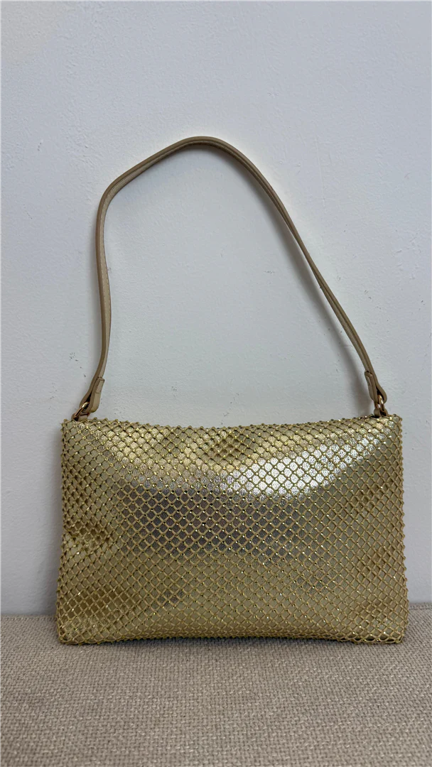 Borsa Pochette Cristal Con Strass E Tracolla Lung. Cm 27 H. Cm 19 - Divisione Chickster's cod. M3594 - immagine 8