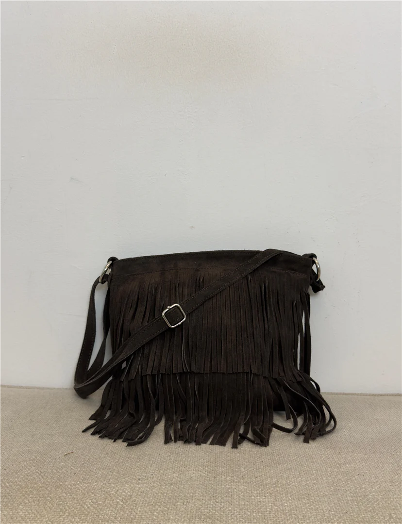 Borsa A Tracolla Rettangolare Con Frange Frontali Lung. Cm 31 H. Cm 30 - Divisione Chickster's cod. M3596 - immagine 8