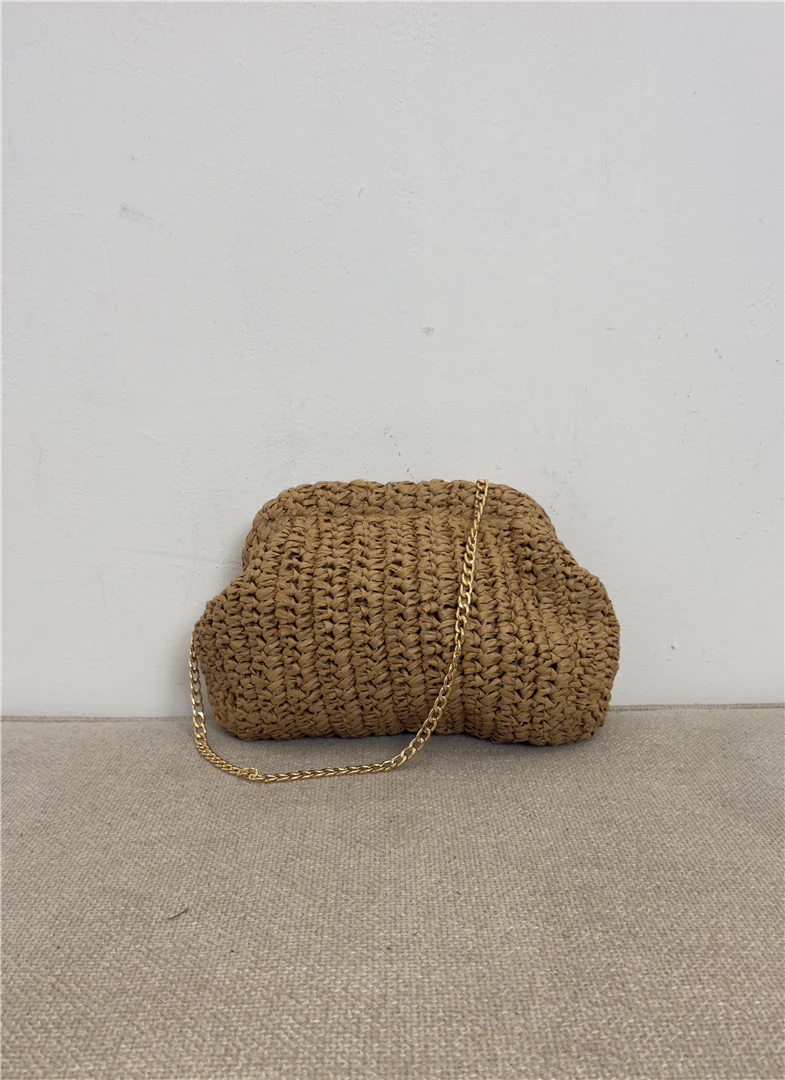 Borsa Pasticcino In Rafia Con Tracolla - Divisione Chickster's cod. M3598 - immagine 6