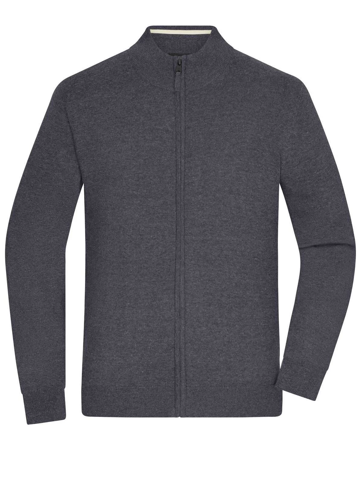 JN1326 Men’s Zip Cardigan James & Nicholson | Felpa Uomo | Zip Intera | 100% Cotone | 260gr/m2 - immagine 3