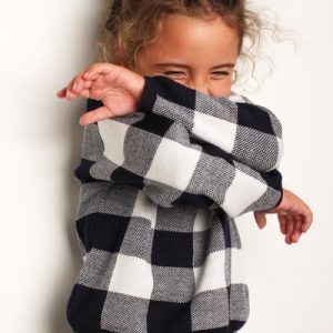 Maglia vichy lana merino Maglificio di Verona