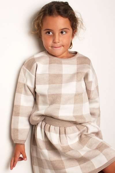 Maglia vichy lana merino Maglificio di Verona - immagine 3