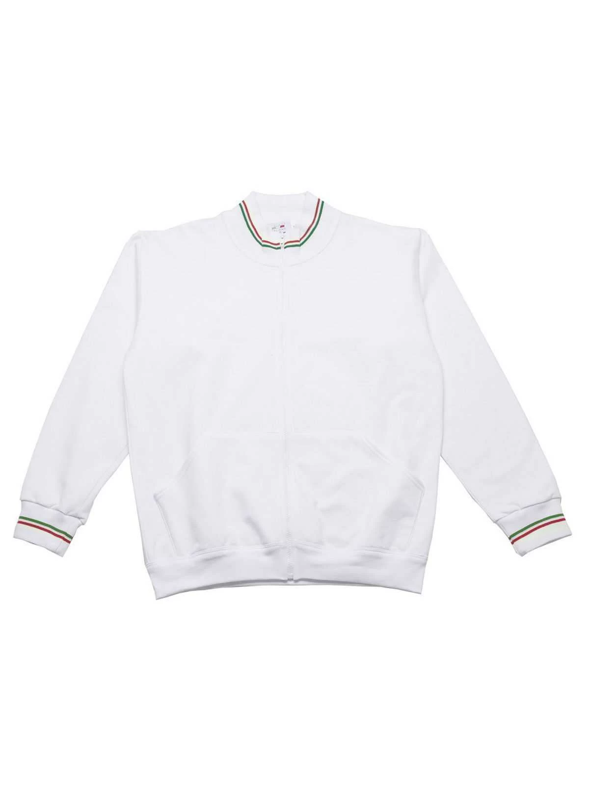 MI805 Stromboli Colore Italiano | Made In Italy | Felpa Uomo | Zip Intera | 100% Cotone | 280gr/m2 | Tricolore Italiano - immagine 2