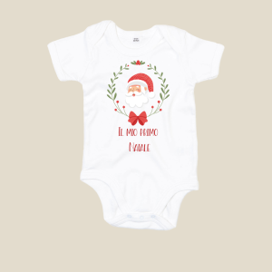 body cotone neonato mezza manica natalizio