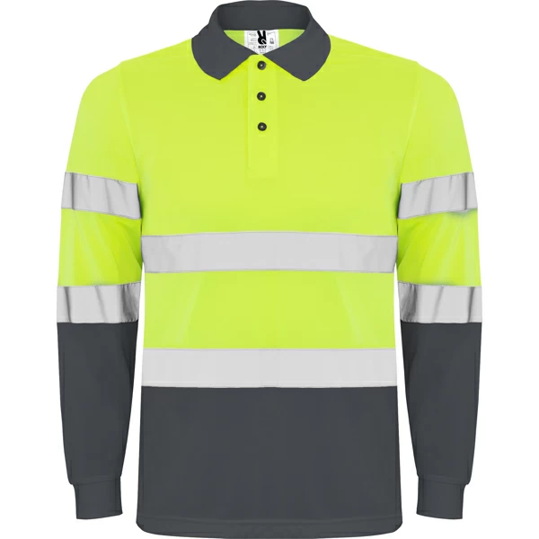 9306 Polaris L/S Roly | Polo Tecnica Alta Visibilità | Maniche Lunghe | Uomo | Certificazione Secondo gli Standard - immagine 5