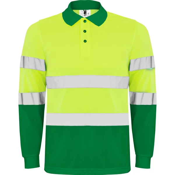 9306 Polaris L/S Roly | Polo Tecnica Alta Visibilità | Maniche Lunghe | Uomo | Certificazione Secondo gli Standard - immagine 4