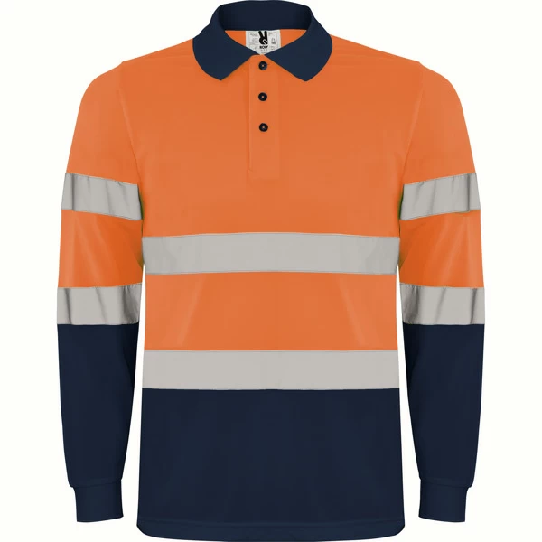 9306 Polaris L/S Roly | Polo Tecnica Alta Visibilità | Maniche Lunghe | Uomo | Certificazione Secondo gli Standard - immagine 6