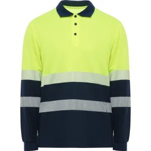 9316 Vega L/S Roly | Polo Tecnica Alta Visibilità | Manica Lunga | Uomo | Certificazione Secondo gli Standard