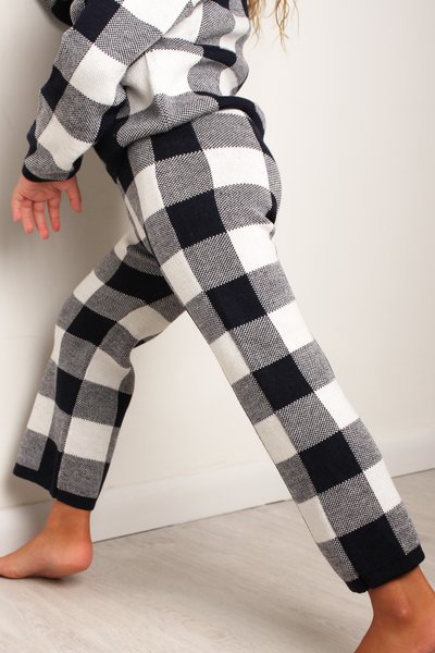 Pantalone vichy lana merino Maglificio di Verona - immagine 3