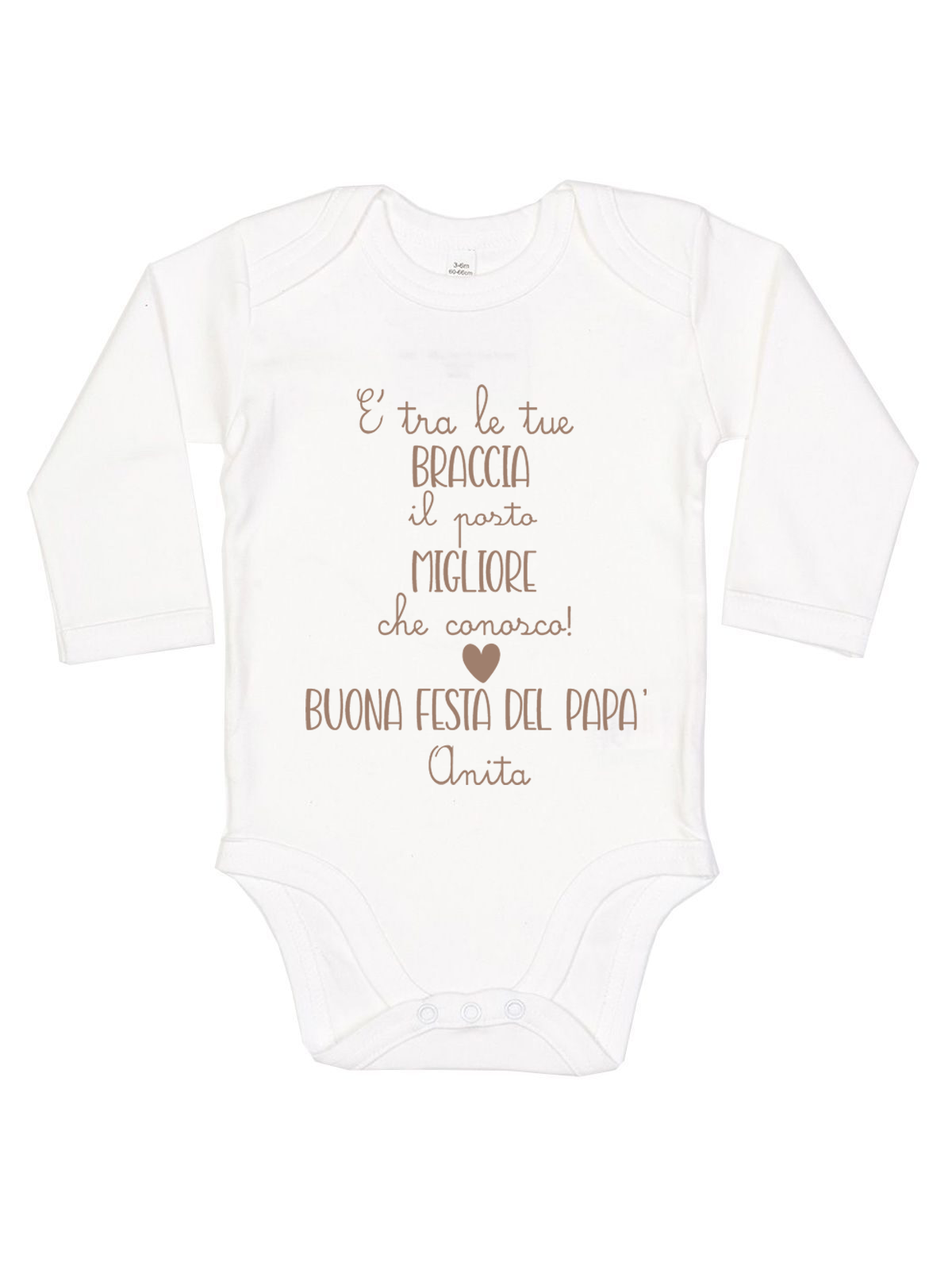 body manica lunga festa del papà - immagine 7