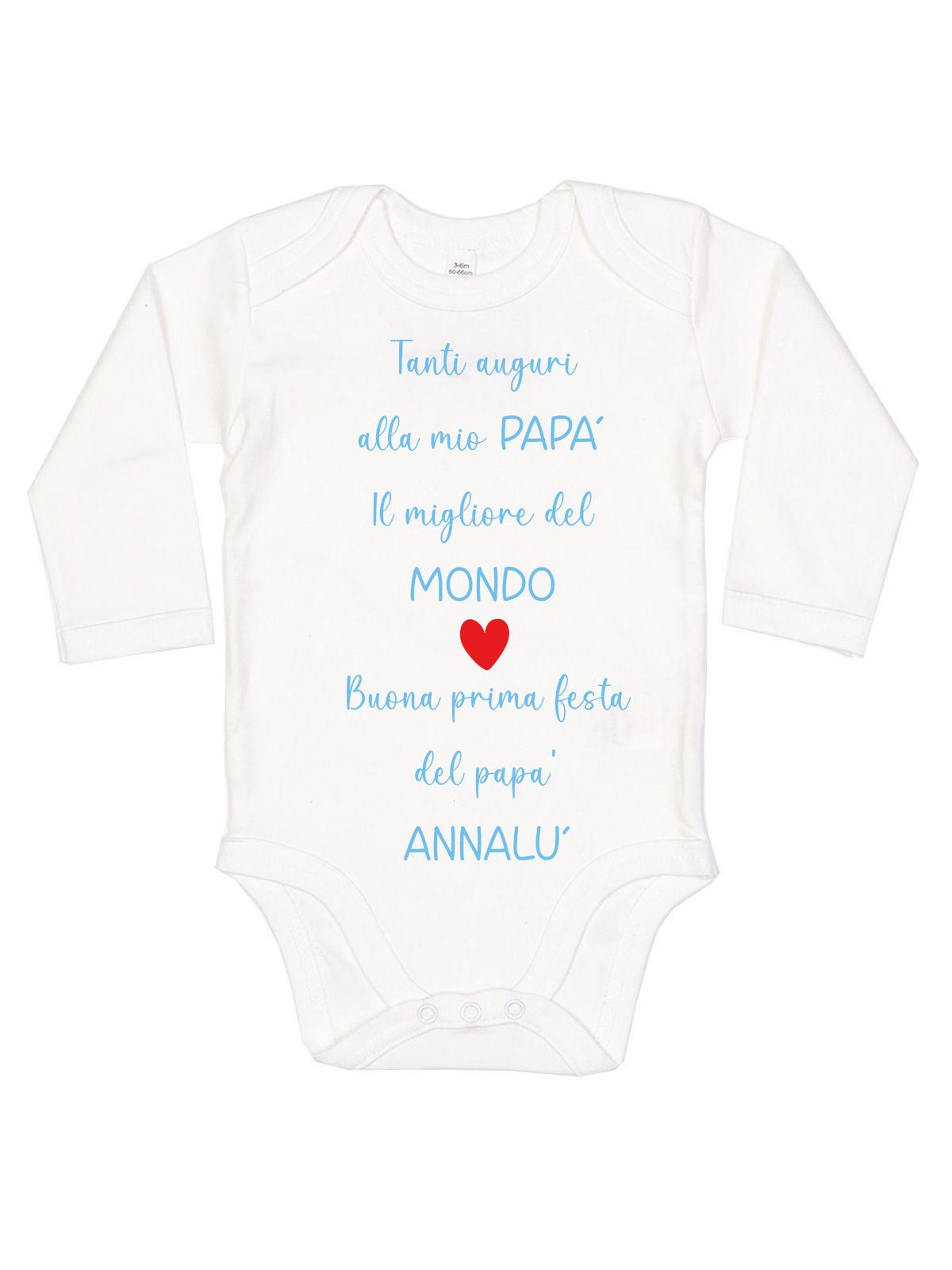 body manica lunga festa del papà - immagine 9