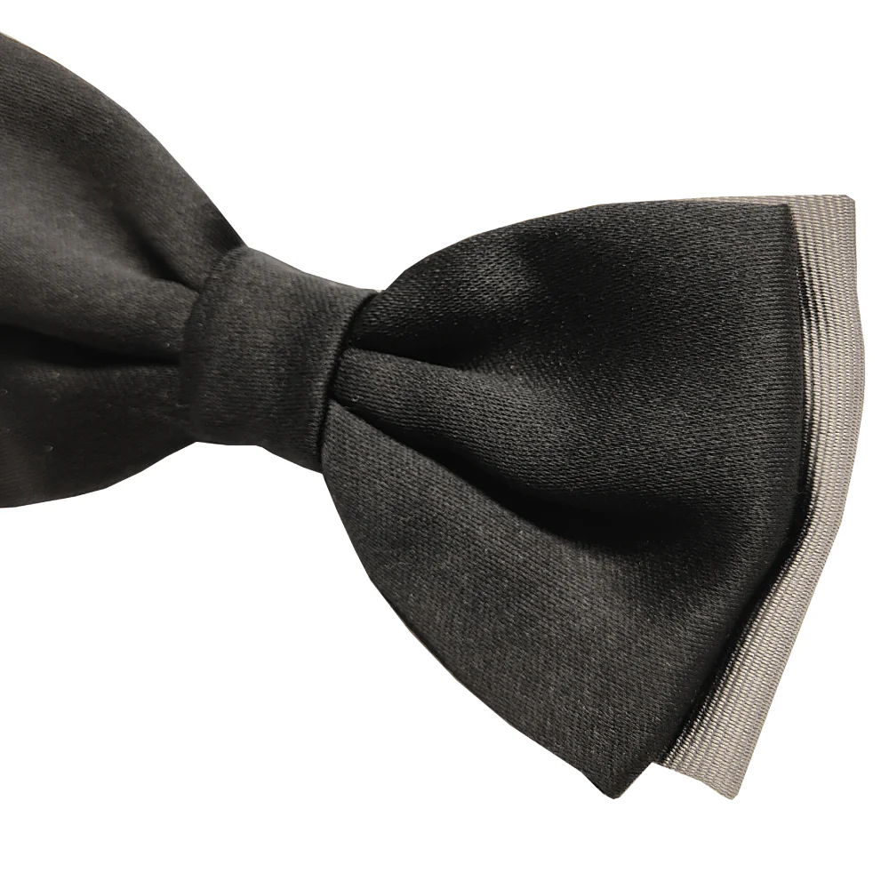 PRE-KNOTTED BLACK/PINK BOW TIE - immagine 3