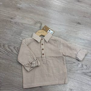 Camicia in cotone a quadretti