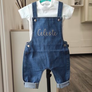 Salopette jeans neonato