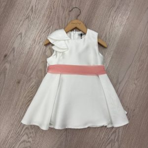 Vestina raso nastro rosa tulle