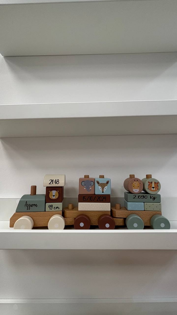 Trenino in legno personalizzabile - immagine 6