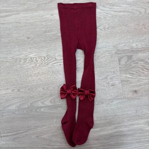 Collant fiocco bordeaux