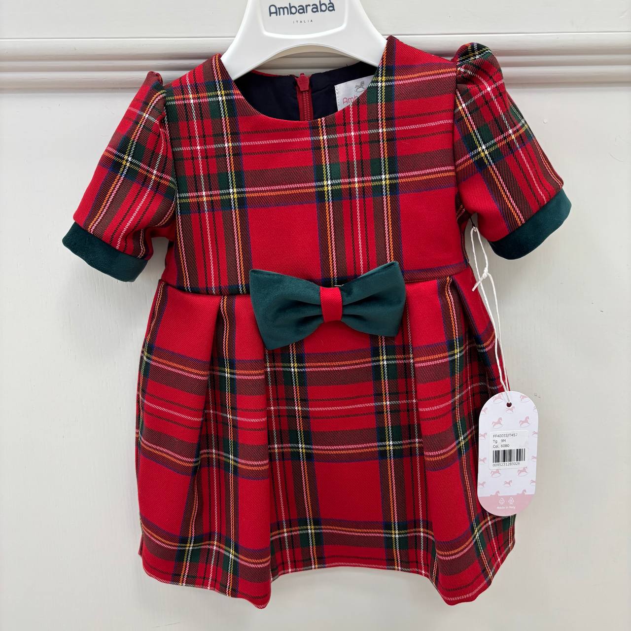 Abito scozzese neonata Ambarabà