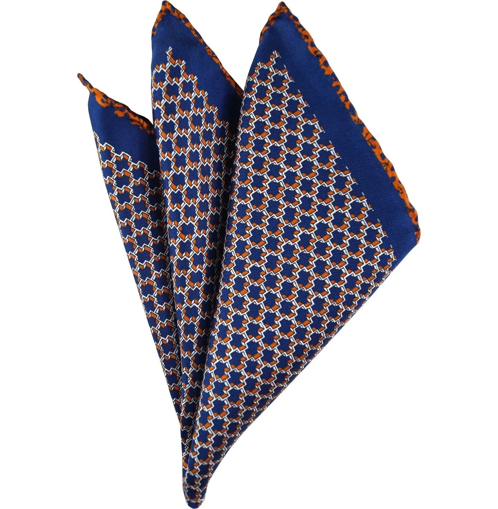 Optical orange pocket square - immagine 4