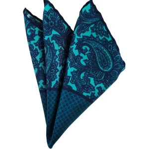 Pochette blu turchese