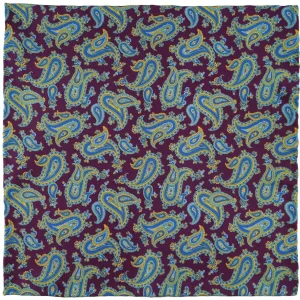 Burgundy cashmere pocket square