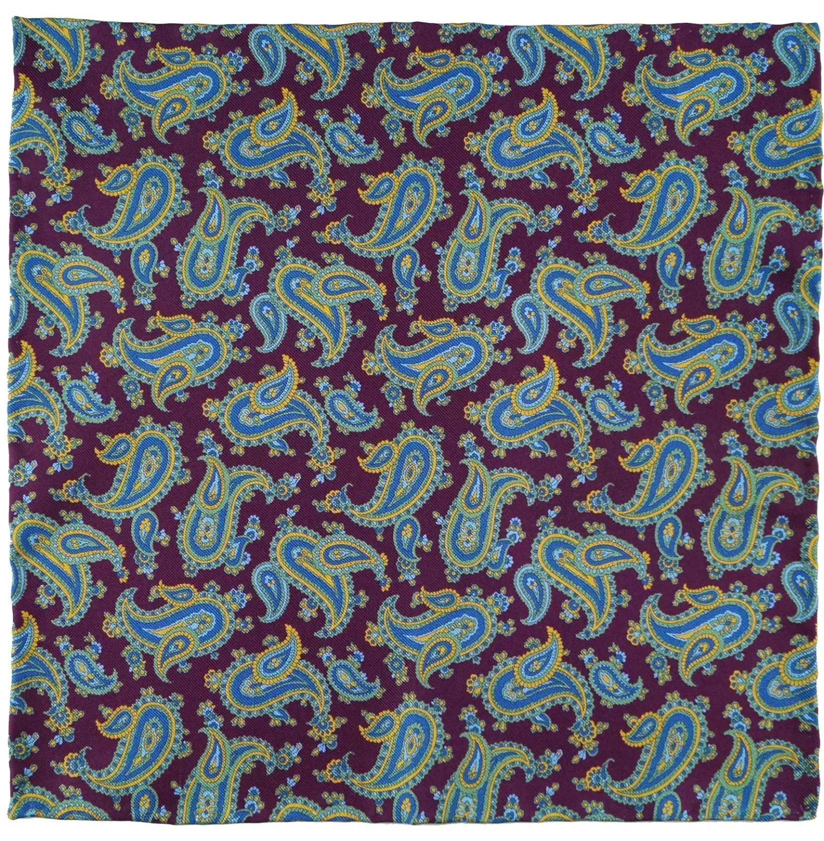 Burgundy cashmere pocket square