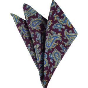 Pochette bordeaux cachemire