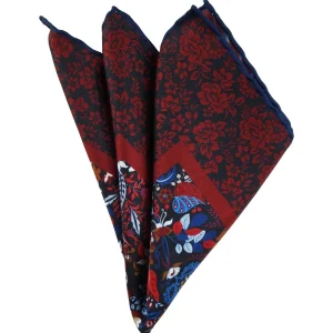 Pochette bordeaux fiori