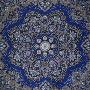 Patterned blue and gray pocket square