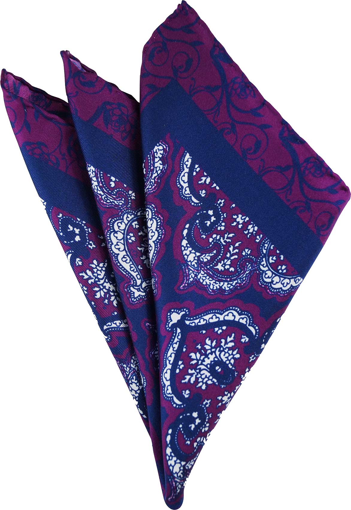 Purple patterned pocket square - immagine 5