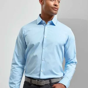PR244 Camicia Premier | Camicia Uomo | Manica Lunga | con bottoni | Elasticizzata | 97% Cotone | 115 gr/m2