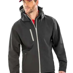 RER230M TX Performance Hooded Softshell Jacket | Result | Giacca Softshell | Giubbotto | Uomo | con Tasche | con Cappuccio | 320 gr/m2