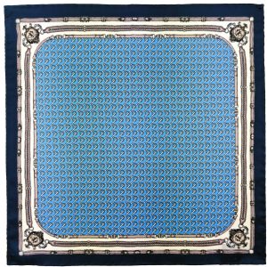 Pochette fondo azzurro con micro fantasia e cornice reale