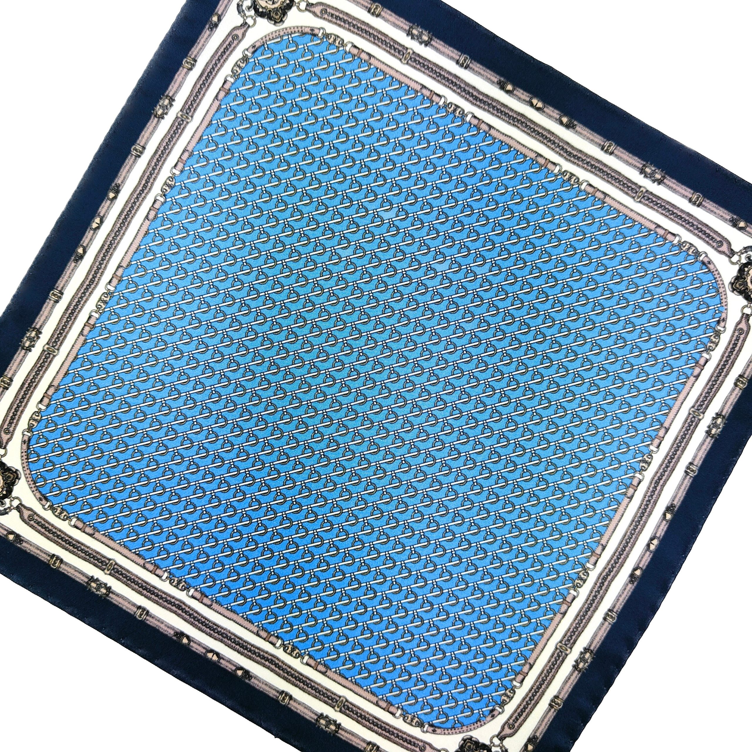 Pochette fondo azzurro con micro fantasia e cornice reale - immagine 5