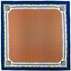 Pochette Fondo Rame con microfantasia e cornice reale