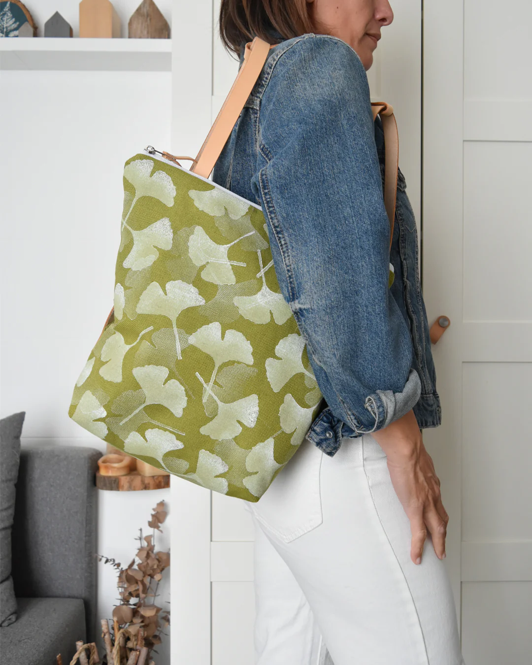 Zaino borsa CACTUS verde gingko - immagine 7